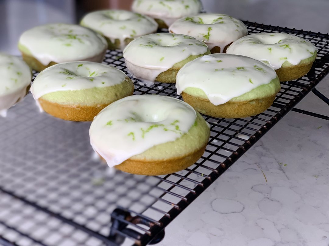 Gluten-Free Vanilla Lime Donuts (from a cake mix)