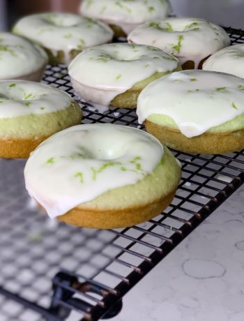 Gluten-Free Vanilla Lime Donuts (from a cake mix)