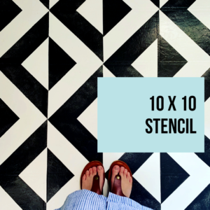10 X 10 Modern Tile Stencil